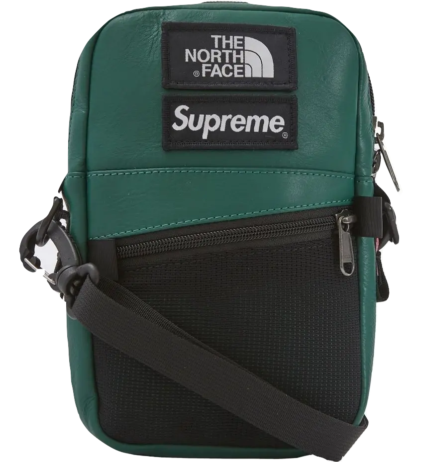 Supreme The North Face Leather Shoulder Bag - Dark Green Supreme