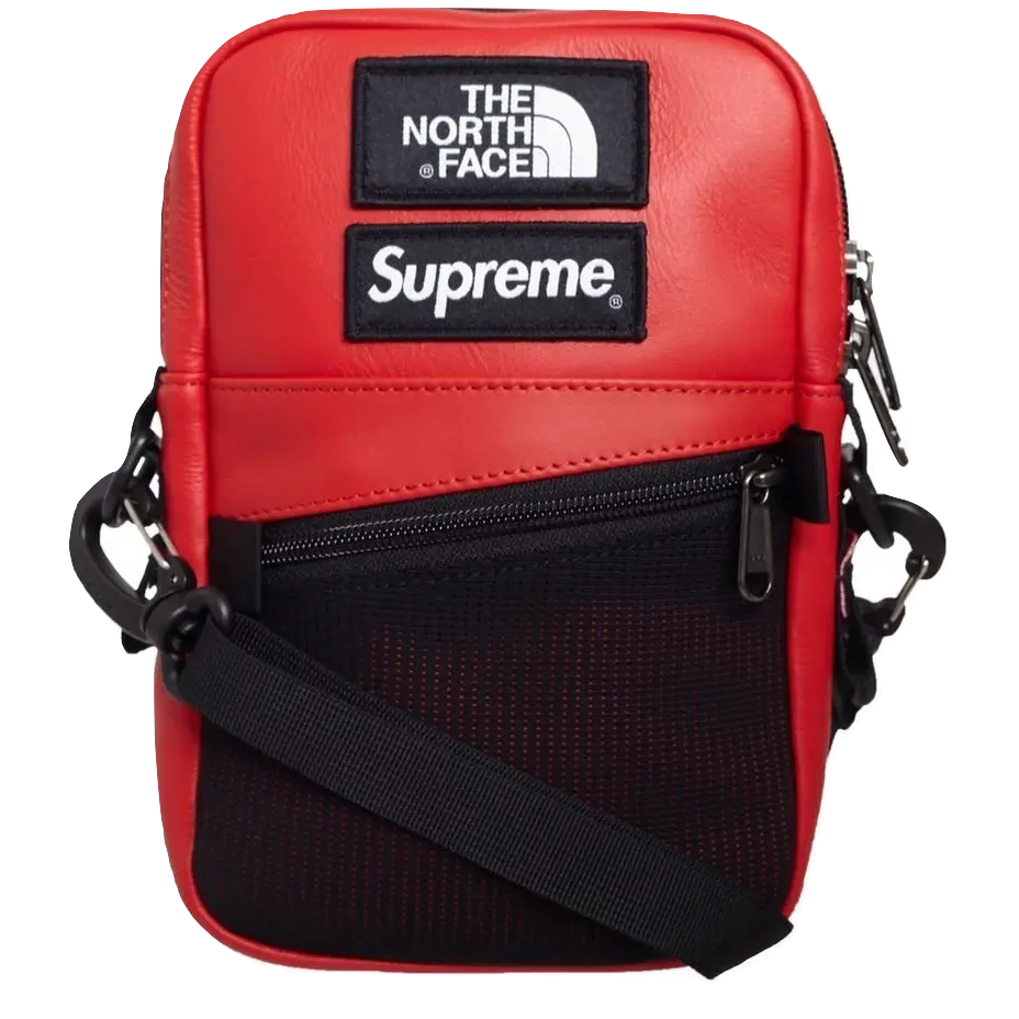 Supreme The North Face Leather Shoulder Bag - Red Supreme