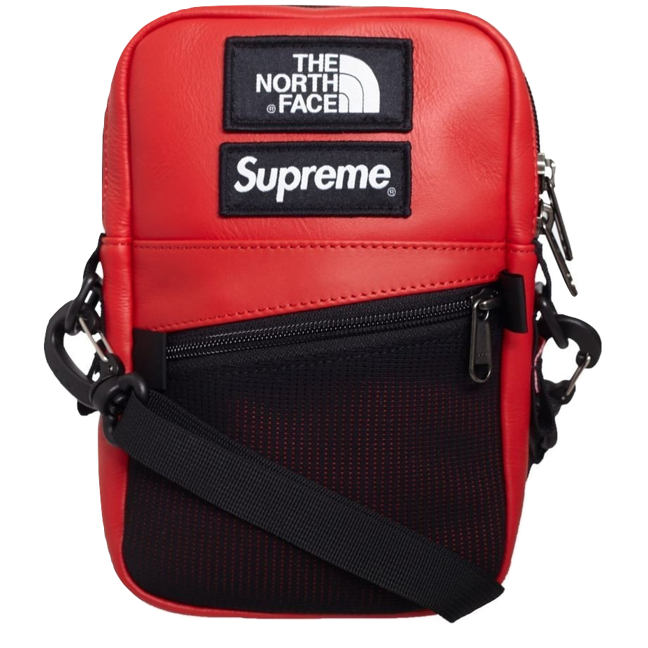 Supreme The North Face Leather Shoulder Bag - Red