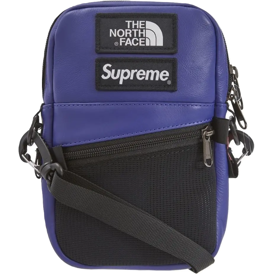 Supreme The North Face Leather Shoulder Bag - Aztec Blue Supreme