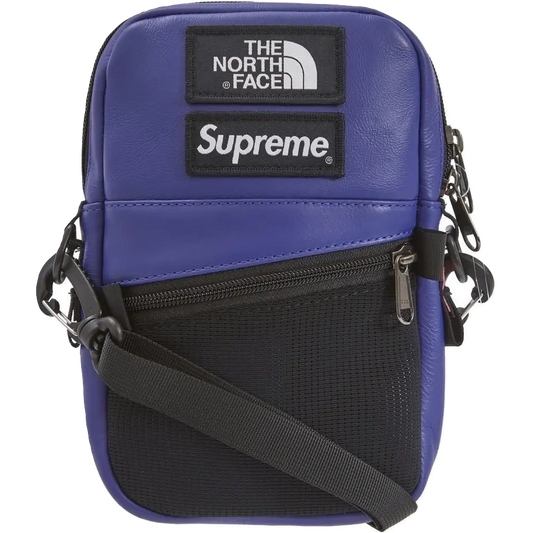 Supreme The North Face Leather Shoulder Bag - Aztec Blue Supreme