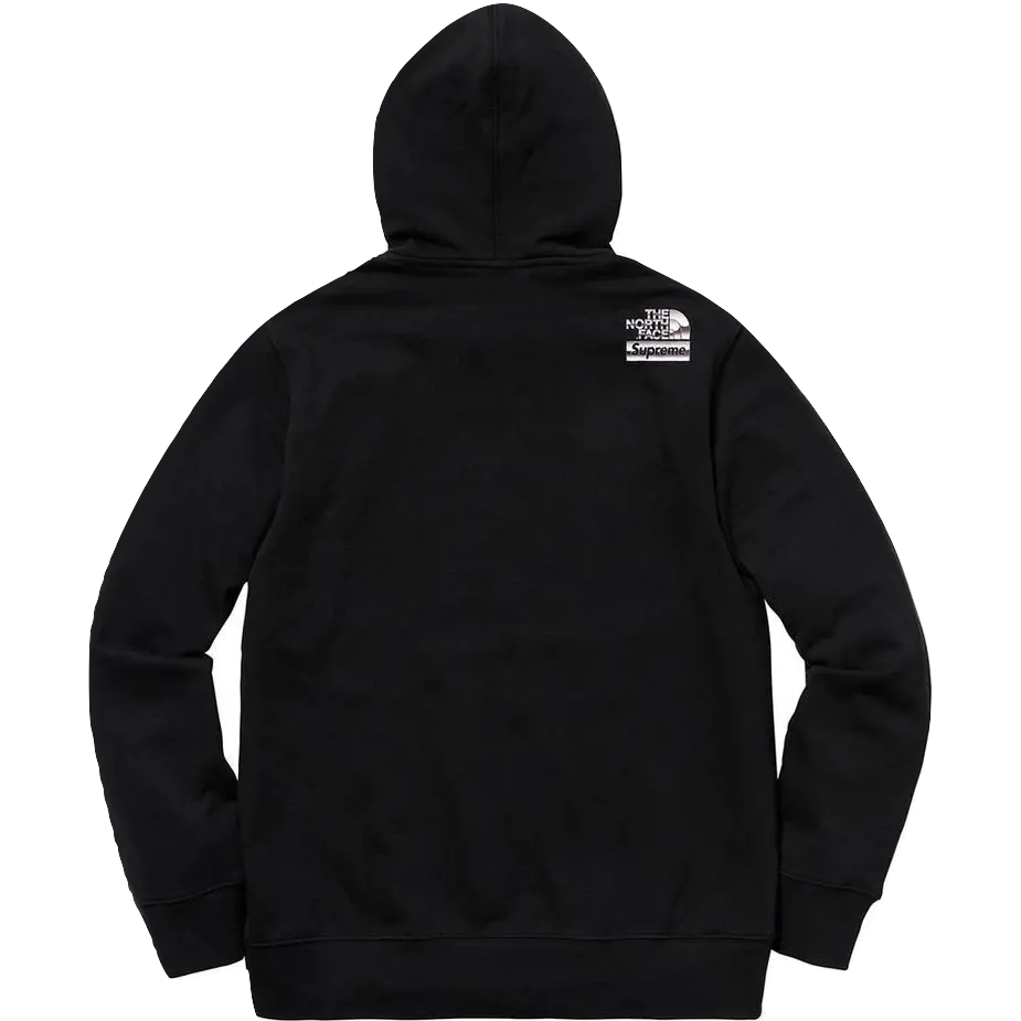 Supreme x The North Face Metallic Logo Hooded Sweatshirt - Black Supreme