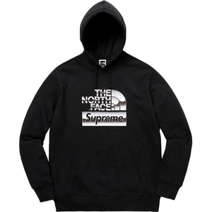 Supreme x The North Face Metallic Logo Hooded Sweatshirt - Black Supreme