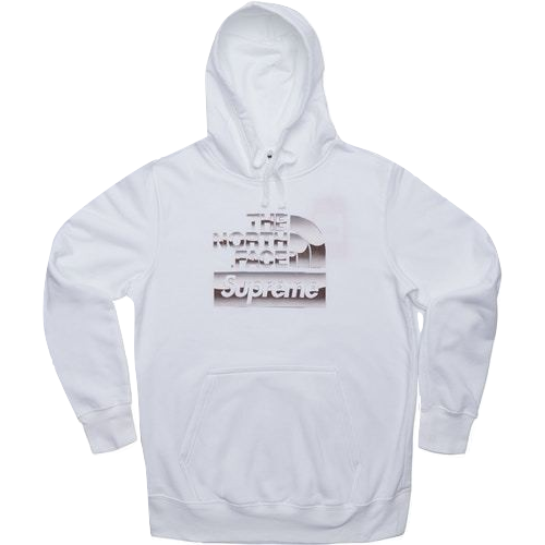 Supreme x The North Face Metallic Logo Hooded Sweatshirt - White