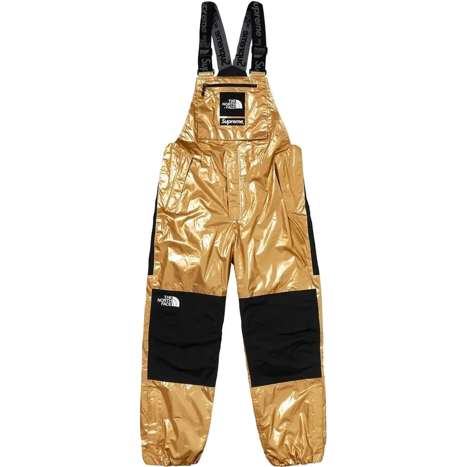 Supreme/The North Face Metallic Mountain BIB Pant - Gold Supreme