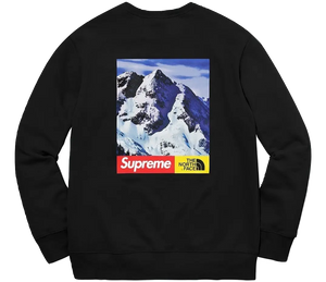 Supreme x The North Face Mountain Crewneck Sweatshirt - Black Supreme