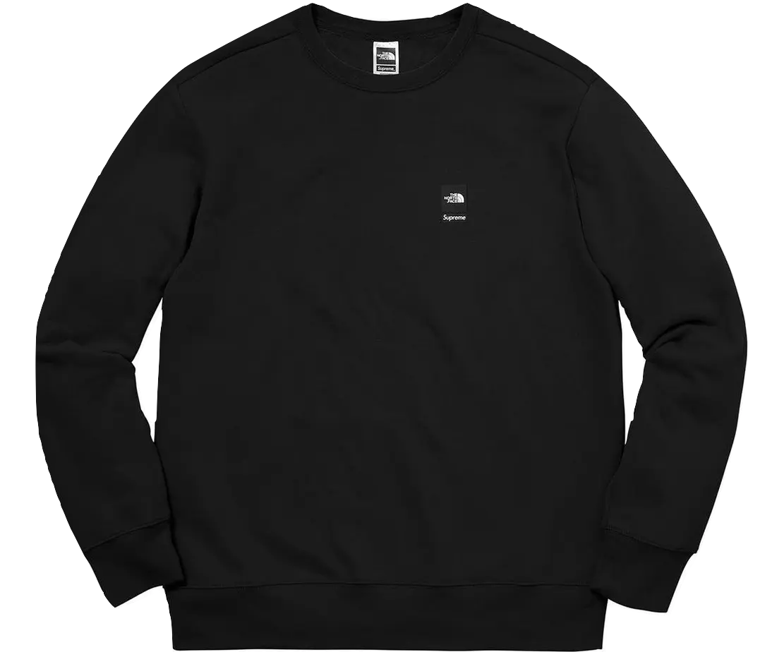 Supreme x The North Face Mountain Crewneck Sweatshirt - Black Supreme