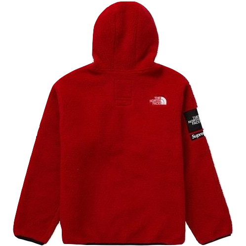 Supreme x The North Face S Logo Hooded Fleece Jacket - Red Supreme
