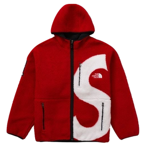 Supreme x The North Face S Logo Hooded Fleece Jacket - Red Supreme