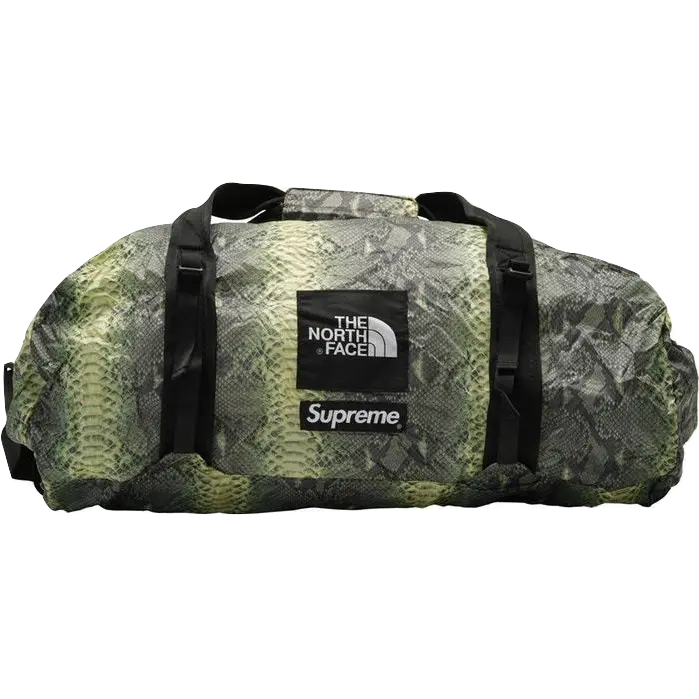 Supreme x The North Face Snakeskin Flyweight Duffle Bag - Green - Used Supreme