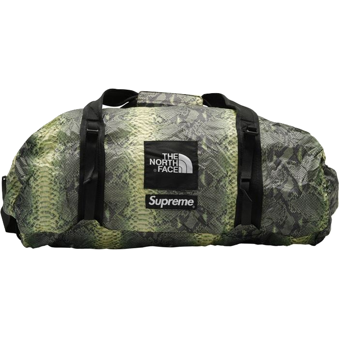 Supreme x The North Face Snakeskin Flyweight Duffle Bag - Green - Used