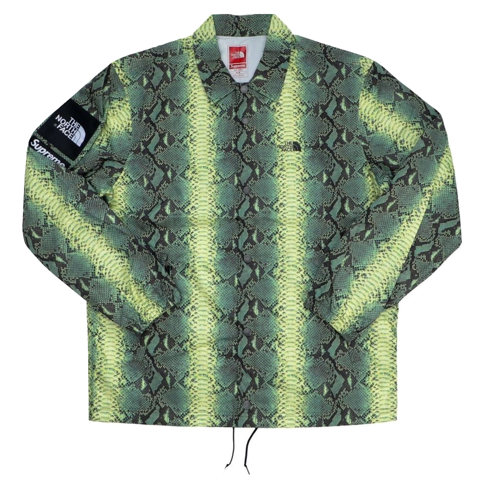 Supreme/The North Face TNF Snakeskin Taped Seam Coaches Jacket - Green - Used