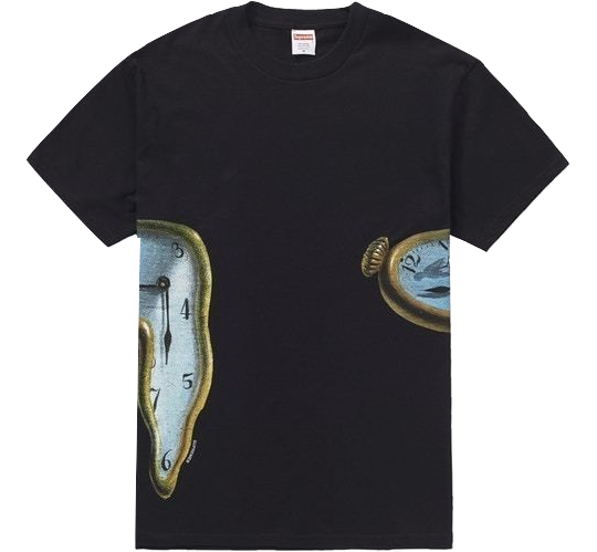 Supreme The Persistence of Memory Tee - Black - Used Supreme