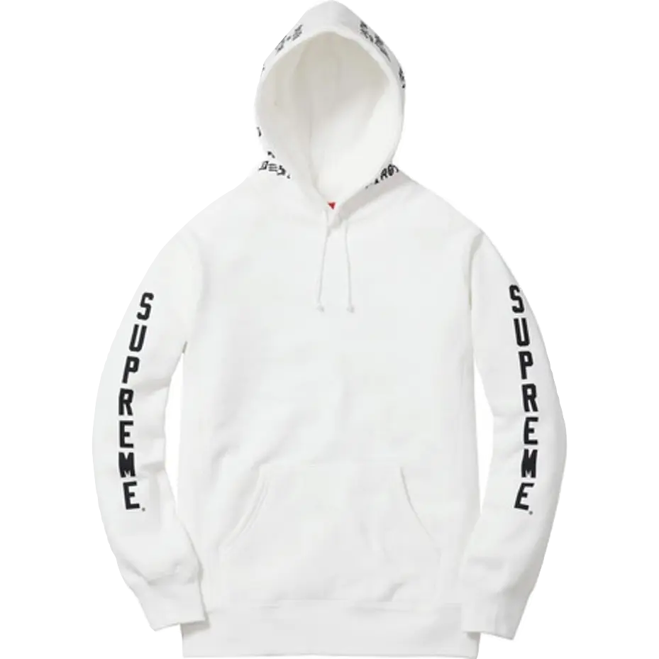 Supreme Thrasher Boyfriend Hooded Sweatshirt - White Supreme