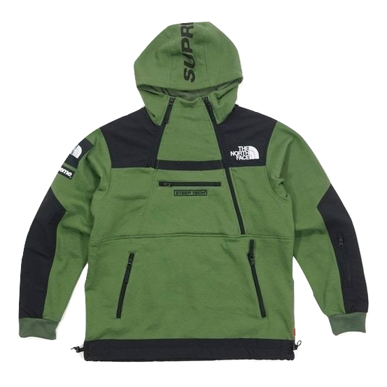 Supreme x The North Face Steep Tech Hooded Sweatshirt - Olive