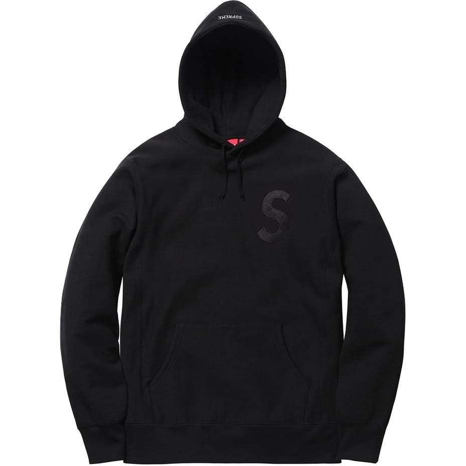 Supreme Tonal S Logo Hoodie FW17 - Black