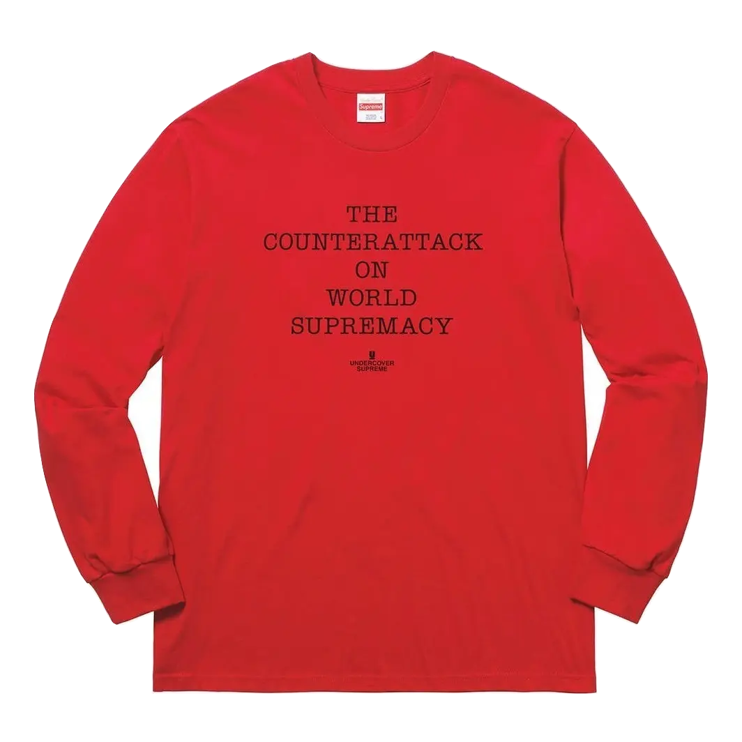 Supreme UNDERCOVER/Public Enemy Counterattack L/S Tee Red Supreme