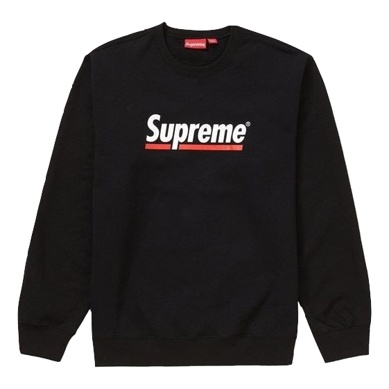 Supreme Underline Crewneck - Black Supreme