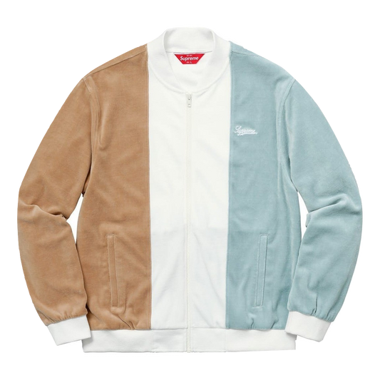Supreme Velour Zip Up Jacket Tan