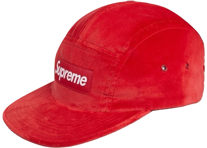Supreme Velvet Camp Cap - Red Supreme