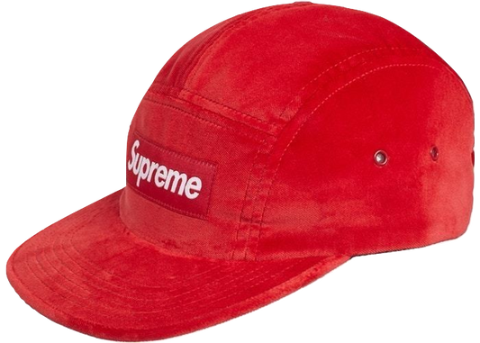 Supreme Velvet Camp Cap - Red