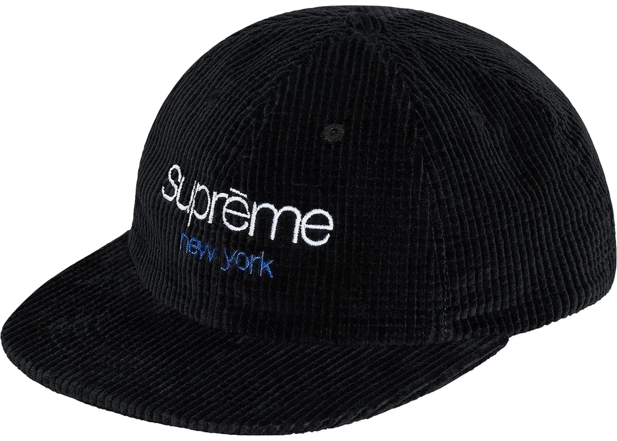 Supreme Waffle Cord Classic Logo 6-Panel Cap Supreme