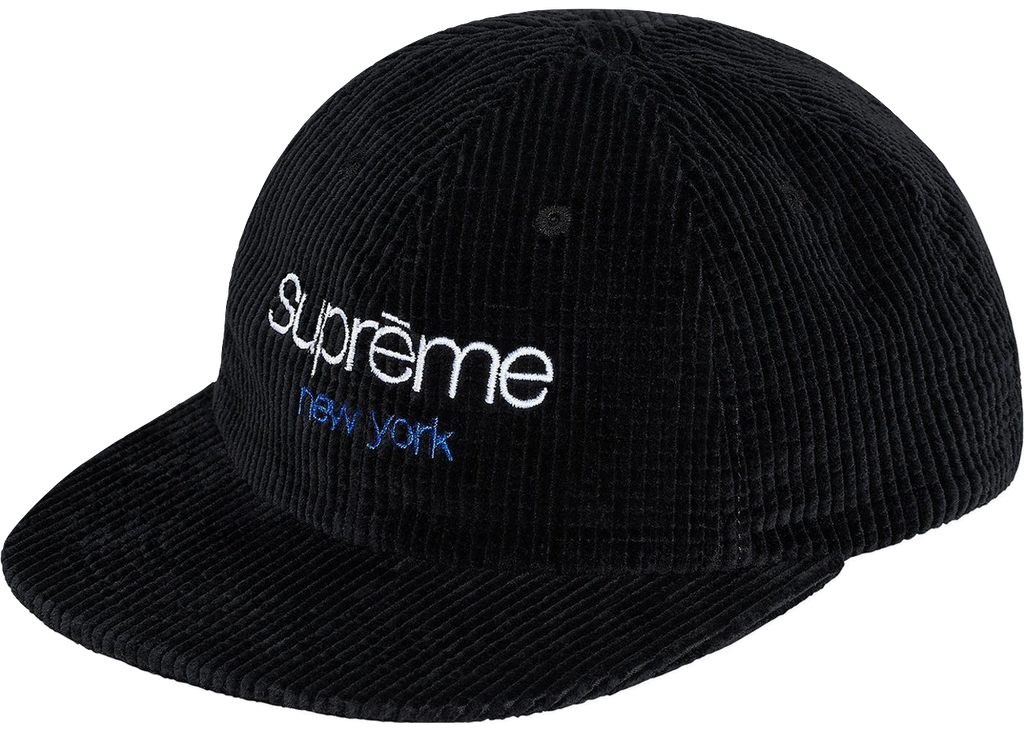 Supreme Waffle Cord Classic Logo 6-Panel Cap