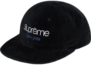 Supreme Waffle Cord Classic Logo 6-Panel Cap