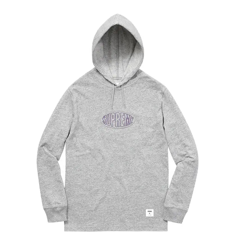 Supreme Warp Hooded L/S Top - Grey Supreme