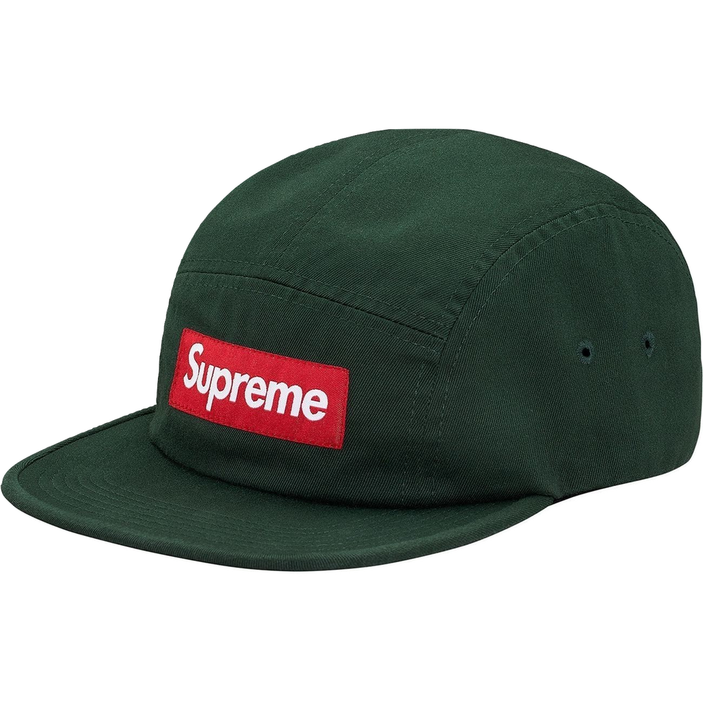 Supreme Washed Chino Twill Camp Cap - Pine Green