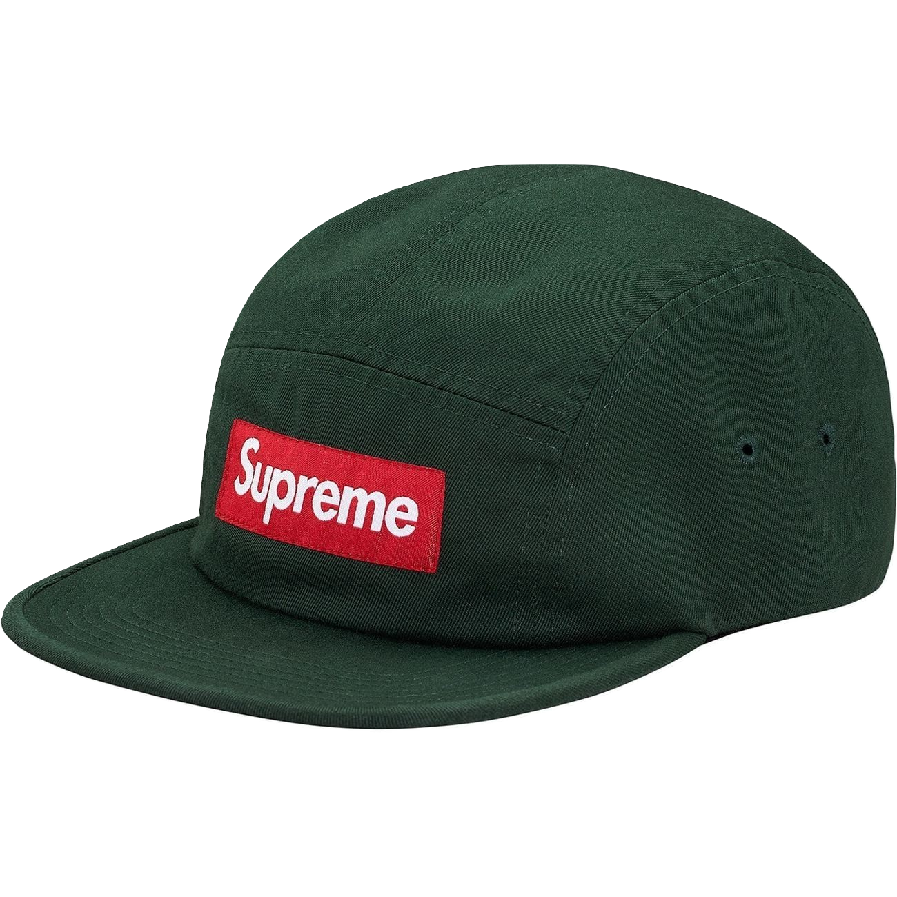 Supreme Washed Chino Twill Camp Cap - Pine Green - Used