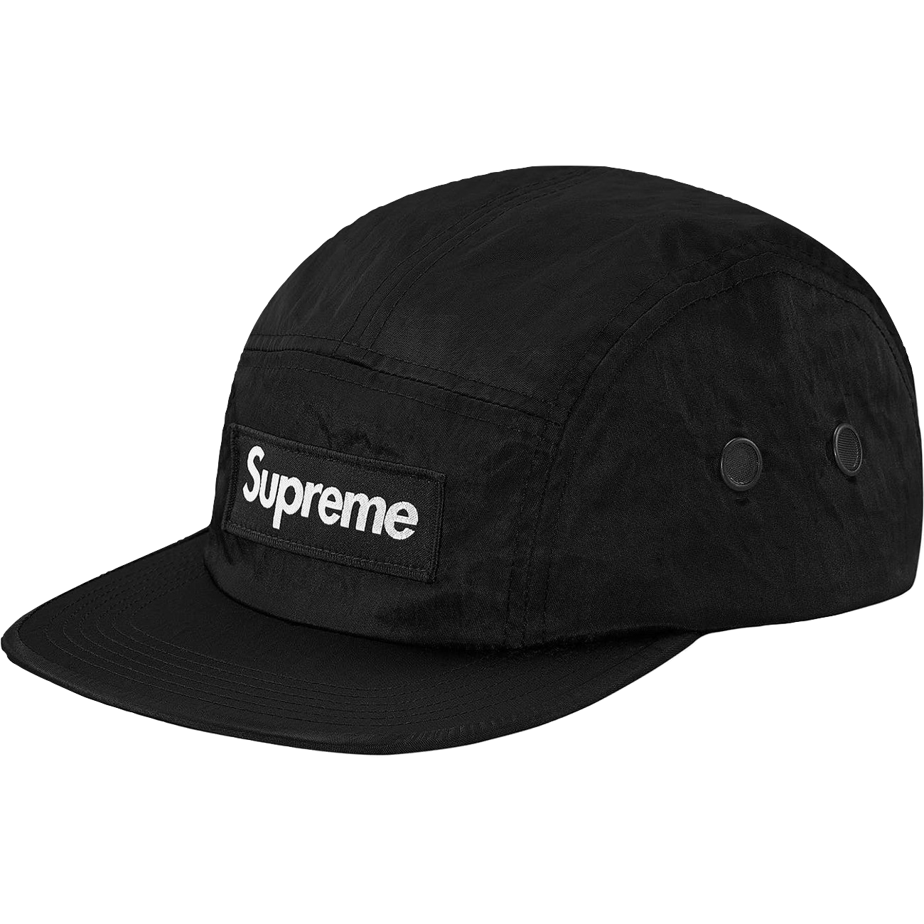 Supreme Washed Nylon Camp Cap - Black - Used