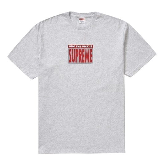Supreme Who The Fuck Tee - Ash Grey - Used