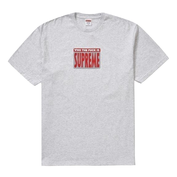 Supreme Who The Fuck Tee - Ash Grey - Used