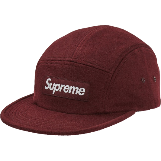 Supreme Wool Camp Cap (FW18) - Burgundy