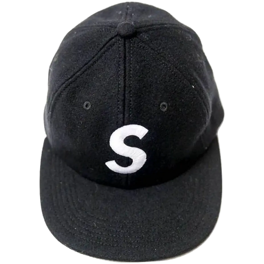 Supreme S Logo Wool 6-Panel - Black Supreme