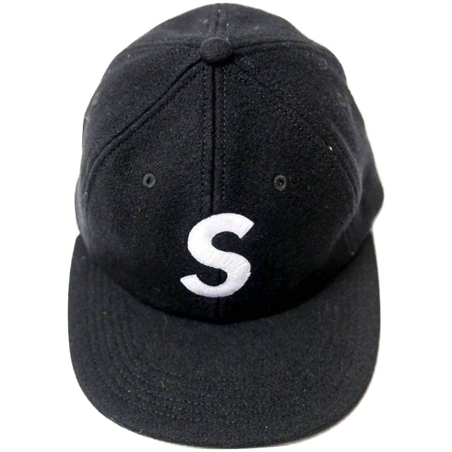 Supreme S Logo Wool 6-Panel - Black