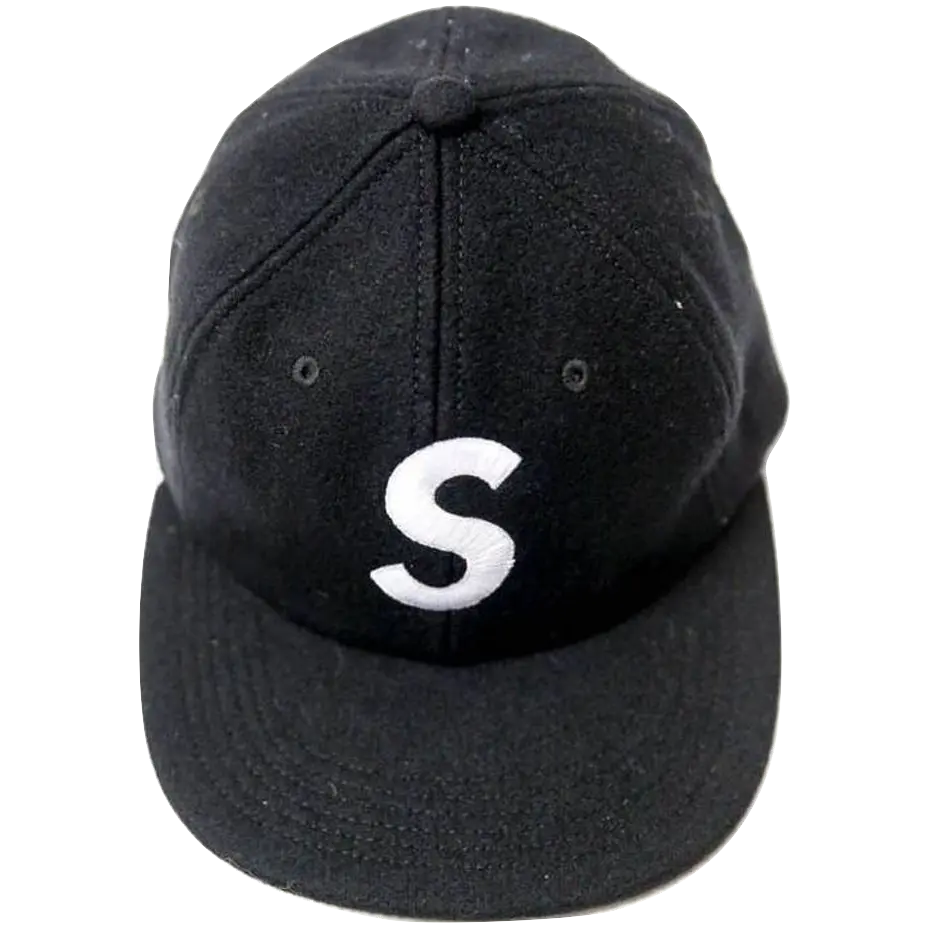 Supreme S Logo Wool Hat - Black - Used Supreme