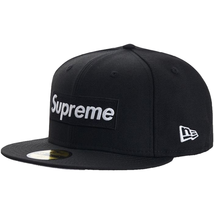 Supreme New Era Piping Box Logo Hat - Black - Used