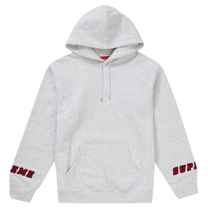 Supreme Wrist Logo Hooded Sweatshirt - Ash Grey