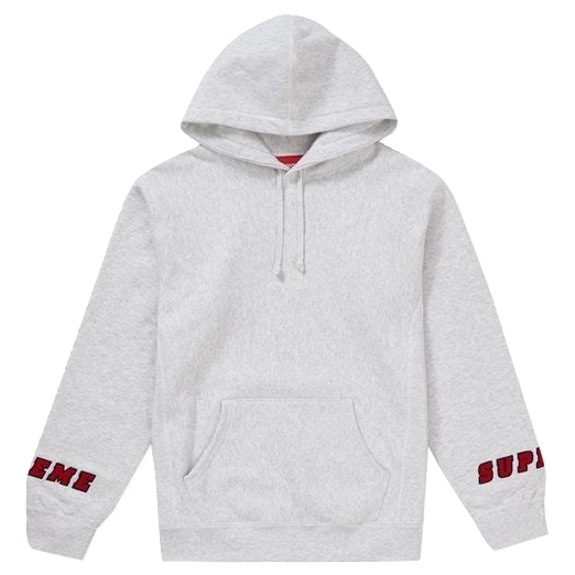 Supreme Wrist Logo Hooded Sweatshirt - Ash Grey