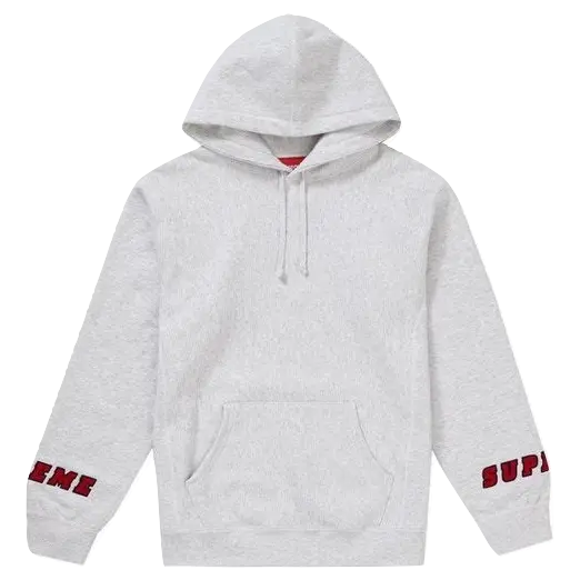 Supreme Wrist Logo Hooded Sweatshirt - Ash Grey - Used Supreme