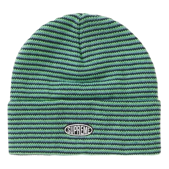 Supreme Zig Zag Stripe Beanie FW19 - Navy Supreme