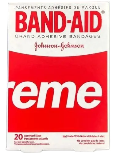 Supreme x Band Aid Adhesive Bandages (Box of 20) - Red Supreme