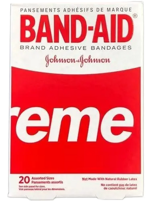 Supreme x Band Aid Adhesive Bandages (Box of 20) - Red Supreme