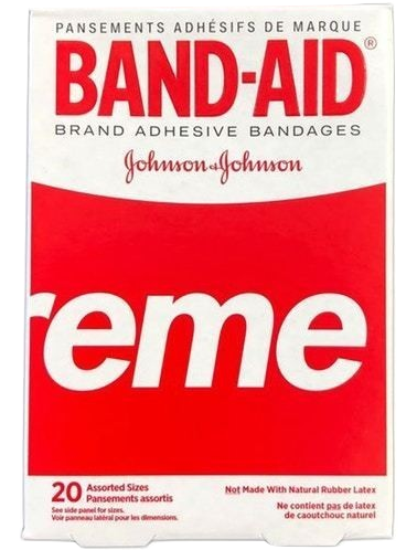 Supreme x Band Aid Adhesive Bandages (Box of 20) - Red