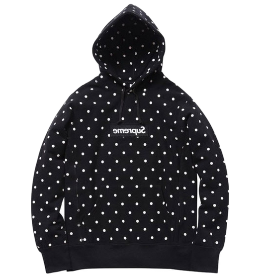 Supreme x Comme des Garcons Box Logo Hoodie - Black Polk-A-Dot