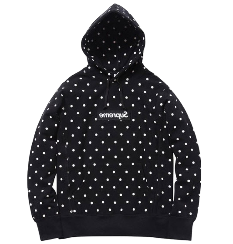 Supreme x Comme des Garcons Box Logo Hoodie - Black Polk-A-Dot