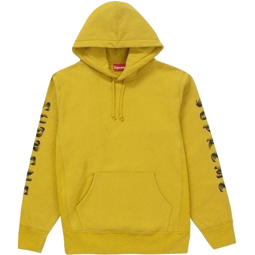 Supreme Gradient Sleeve Hooded Sweatshirt - Mustard Supreme
