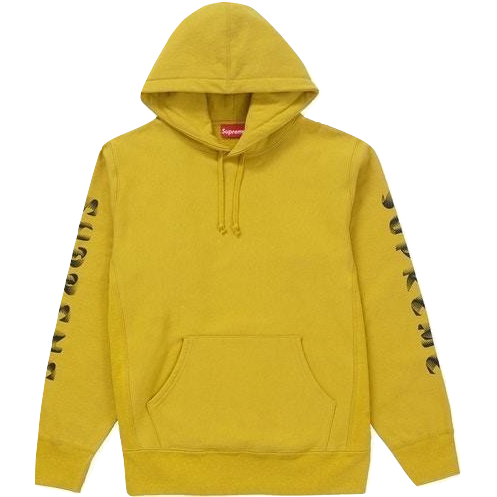 Supreme Gradient Sleeve Hooded Sweatshirt - Mustard